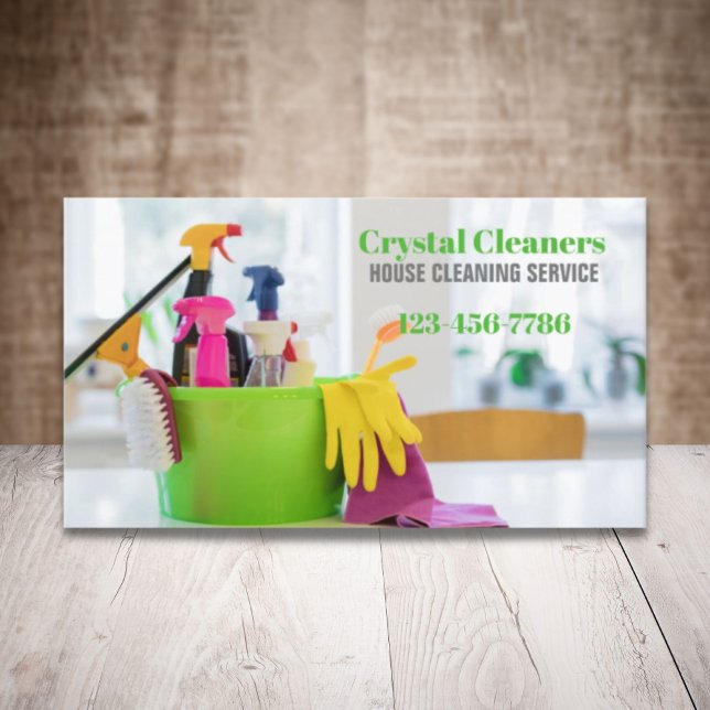 Modern Housekeeper Maid Services Housekeeping  Business Card (Modern Housekeeper Maid Services Housekeeping Business Card)