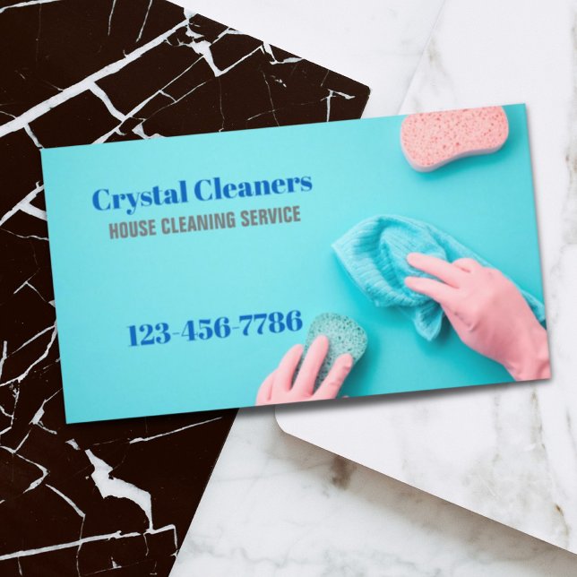 Modern Housekeeper Maid Services Housekeeping  Business Card (Modern Housekeeper Maid Services Housekeeping Business Card)