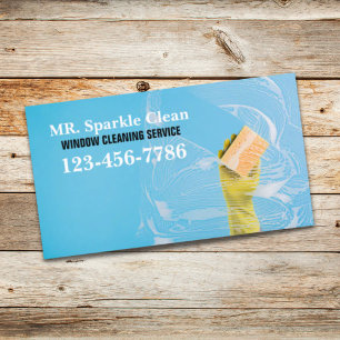 Modern Housekeeping Glass Cleaner Window Cleaning  Business Card
