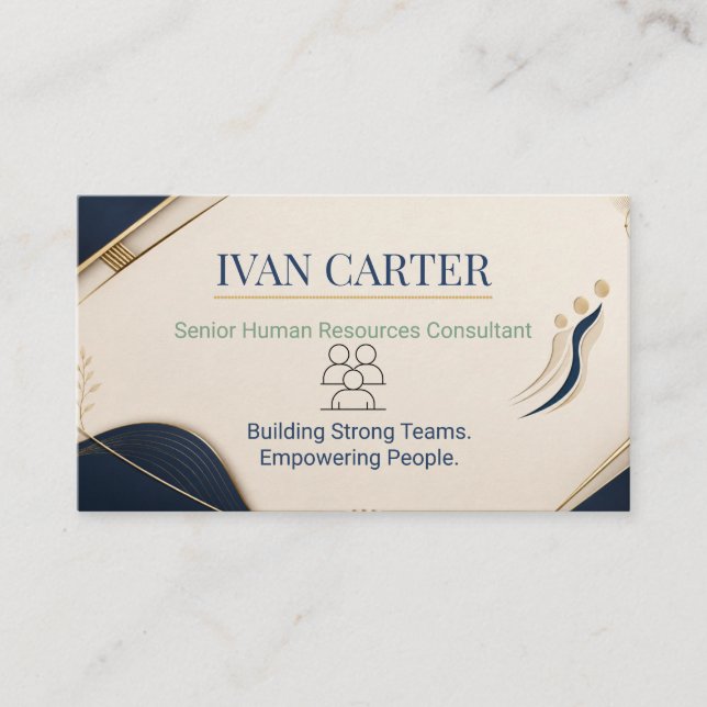 Modern HR Business Card. Card (Front)