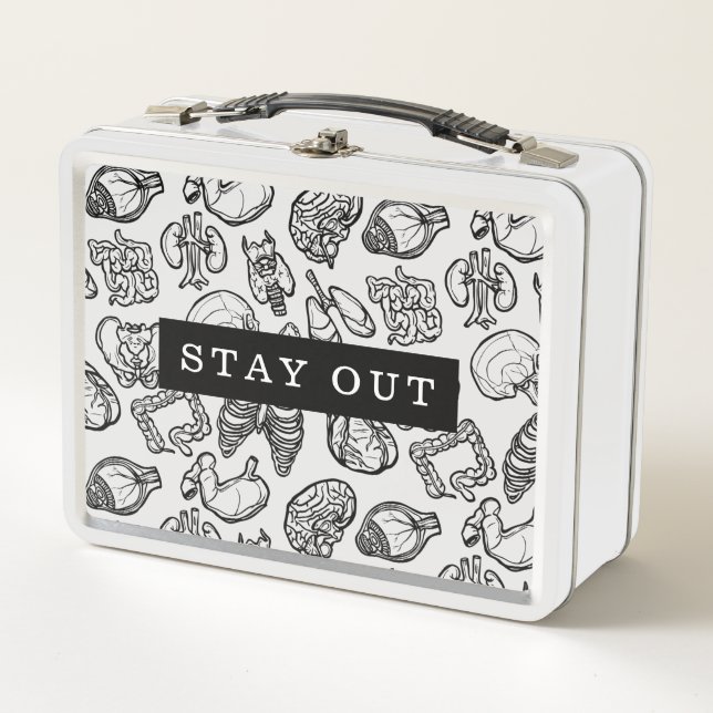 Modern Human Anatomy Biology Sketch Custom Gift Metal Lunch Box (Front)