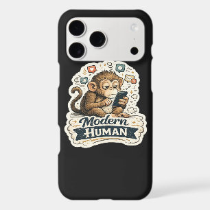 Modern Human Funny Monkey Smartphone Social Media