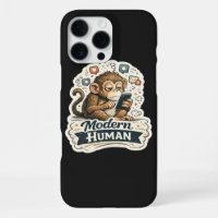 Modern Human Funny Monkey Smartphone Social Media