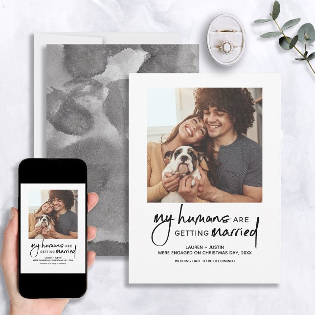 Modern Humans Getting Married Photo Engagement Invitation (Creator Uploaded)