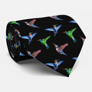Modern Hummingbirds on Black Tie