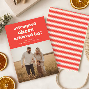 Modern Humor Funny Family Kid Photo Christmas Holiday Card