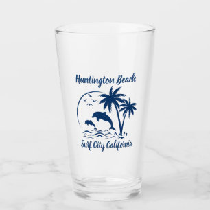 Modern Huntington Beach California Dark Blue Glass