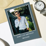Modern Husband | Boyfriend | Men Photo Birthday  Card<br><div class="desc">Celebrate your husband or boyfriend's special day with our personalised birthday card, designed just for him. This customisable card features a heartfelt message and a space to add his age and name, making it a truly unique keepsake. The front showcases a cherished photo, adding a personal touch to the celebration....</div>