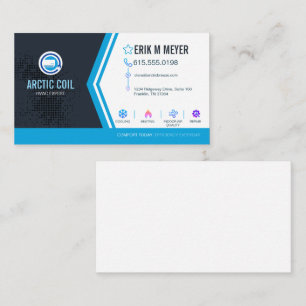 Modern HVAC Climate Control Business Card