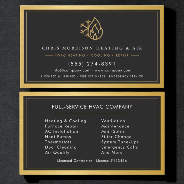 Modern HVAC Company QR Code Business Card (Creator Uploaded)