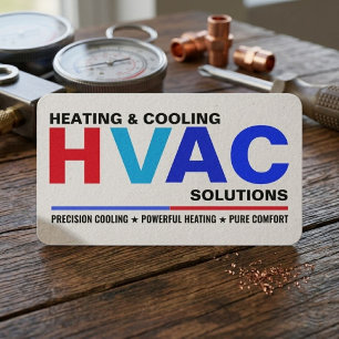 Modern HVAC Services Business Cards