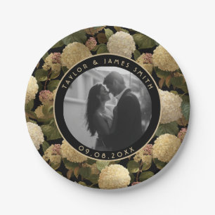 Modern Hydrangeas Plates For Destination Wedding