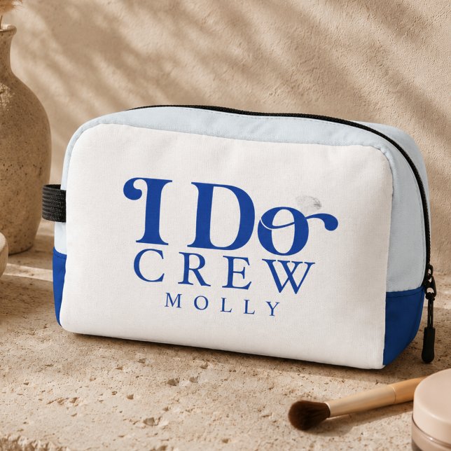 Modern I Do Crew Cobalt Blue Bridesmaid Dopp Kit (Modern I Do Crew Cobalt Blue Bridesmaid Dopp Kit)