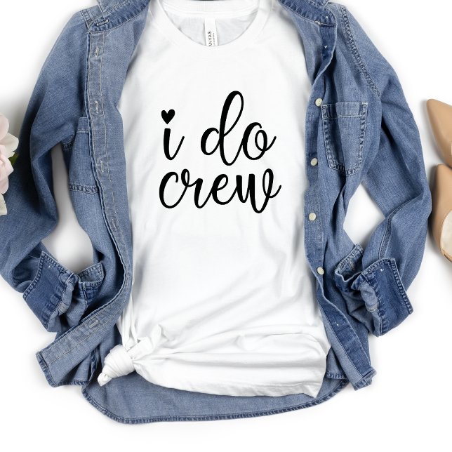 Modern I do  Crew  Heart Bachelorette Party   T-Shirt (Creator Uploaded)