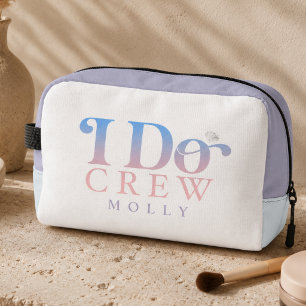 Modern I Do Crew Pastel Gradient Bridesmaid Dopp Kit