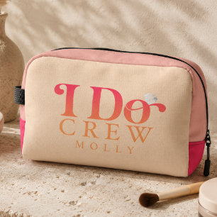 Modern I Do Crew Sunset Gradient Bridesmaid Dopp Kit