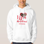 Modern I Love My Girlfriend | Heart Photo Hoodie<br><div class="desc">Surprize your boyfriend with this cute I love my girlfriend hoodie this christmas,  birthday or anniversary. The sweatshirt can be customised for your wife,  boyfriend,  husband,  bestie,  best friend,  sister,  brother,  daughter,  mum,  aunt,  uncle,  grandma,  grandpa and more!</div>