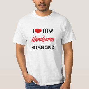 Modern I Love My Husband Heart Valentine's Day  T-Shirt
