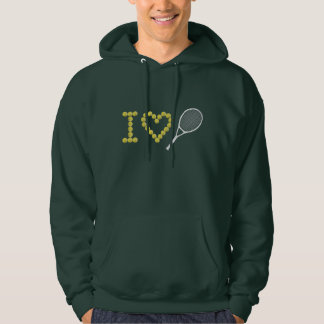 Modern I Love Tennis Hoodie
