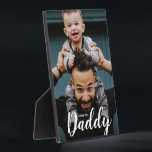 Modern I Love You Daddy Script Custom Photo Plaque<br><div class="desc">Using a beautiful and modern typography for the words "I Love you Daddy", this Daddy and child photo can be easily personalised with your own favourite photo. A photo plaque with easel stand to be cherished and displayed, a modern photo frame option. Give it to dad for father's day, his...</div>