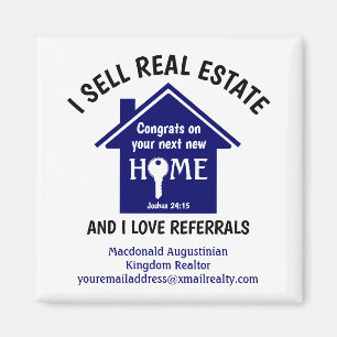 Modern I SELL REAL ESTATE Magnet