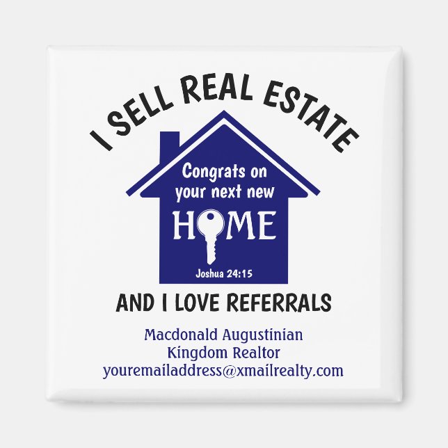 Modern I SELL REAL ESTATE Magnet (Front)