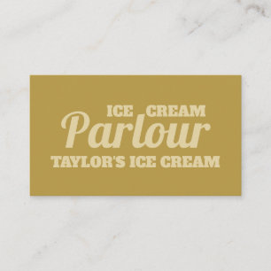 Modern Ice Cream Parlour Business Card