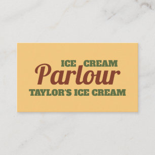 Modern Ice Cream Parlour Business Card