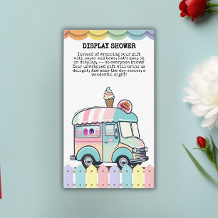 Modern Ice Cream Truck Sprinkles Baby Shower Enclosure Card