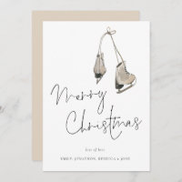 Modern Ice Skates Merry Christmas