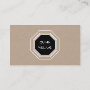 MODERN ICON LOGO simple octogon geometric kraft Business Card