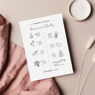 Modern Icon Wedding Day Itinerary Card