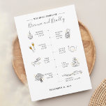 Modern Icon Wedding Itinerary Program<br><div class="desc">Cute Modern Icon Wedding Itinerary Program you can easily customise for your guests</div>