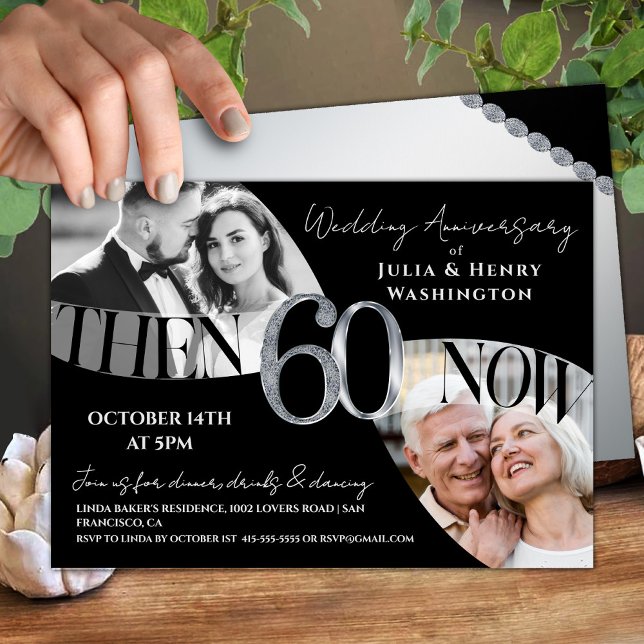 Modern Iconic 60th Wedding Anniversary Invitation (Creator Uploaded)