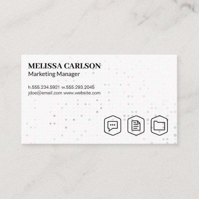 Modern Icons | Sales Marketing Business Card (Front)