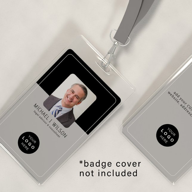 Modern ID card business company logo QR employee ID Badge (Creator Uploaded)