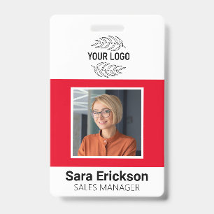 Modern ID Card Business Employee QR Badge
