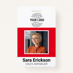 Modern ID Card Business Employee QR ID Badge