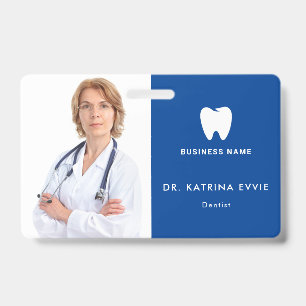 Modern ID Card   Dentis Logo Photo Business Badge