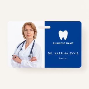 Modern ID Card   Dentis Logo Photo Business ID Badge