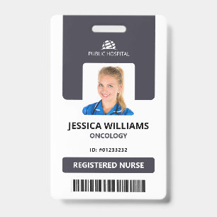 Modern ID Card Hospital Staff Registered Nurse Badge