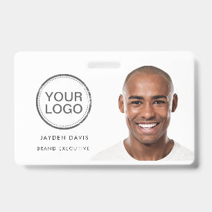 Modern ID Card Logo Photo Business Employee ID B Badge
