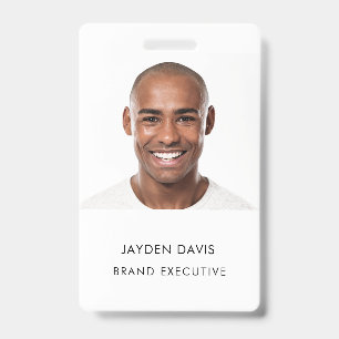 Modern ID Card Logo Photo Business Employee ID B Badge