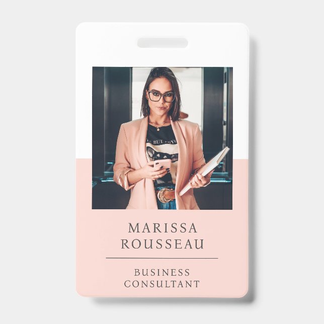 Modern ID Card | Minimalist Business Consultant Badge (Front)