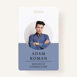 Modern ID Card   Minimalist Business Consultant ID Badge