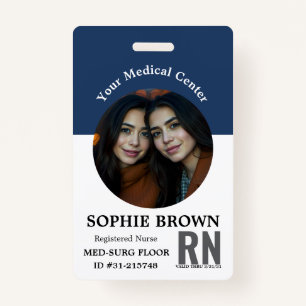 Modern ID Card   Minimalist Business Employee QR ID Badge