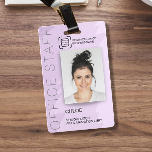 Modern ID Card Office Staff Employee Business ID Badge