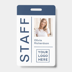 Modern ID for Company Staff with Photo and Logo Badge