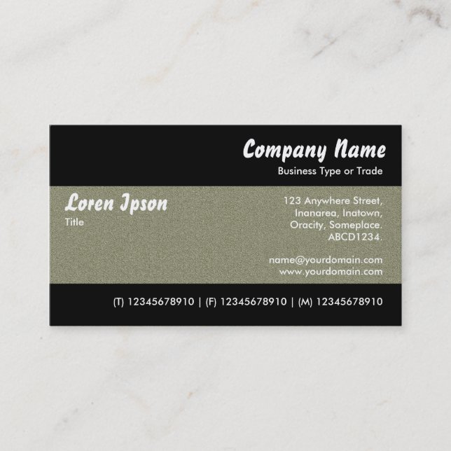 Modern II - Colour Tex Business Card (Front)