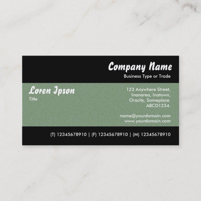 Modern II - Colour Tex Business Card (Front)